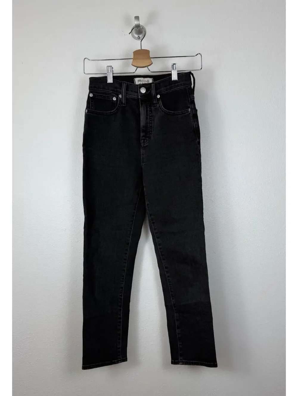 Madewell Women's Classic Straight Jeans - Black, Size 24, great condition - Picture 1 of 3